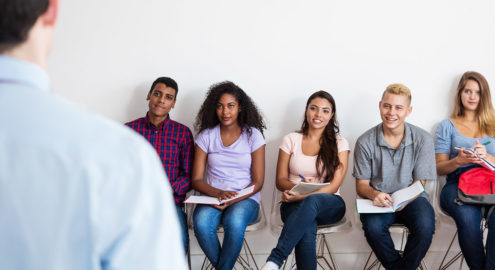 Lead a brief choral reading practice that fosters community and connection.