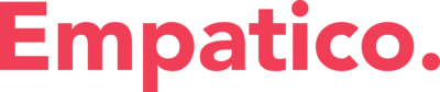 red letters spelling empatico.
